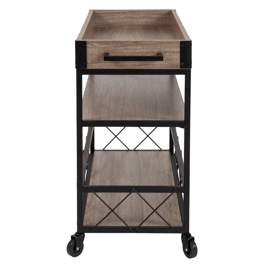 Oak Wood Kitchen Bar Cart K30942