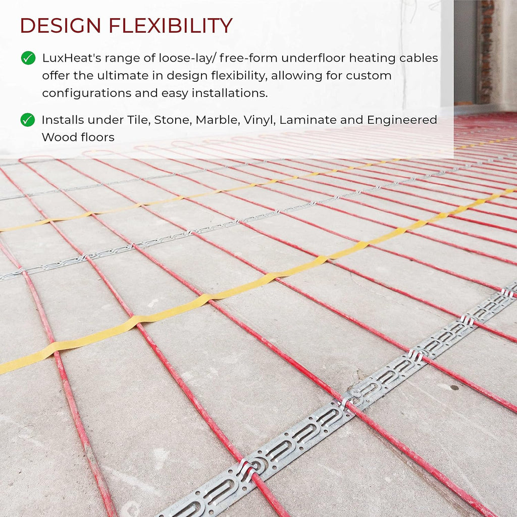 25 Sqft Electric Radiant Floor Heating Cable Set with Thermostat M8111