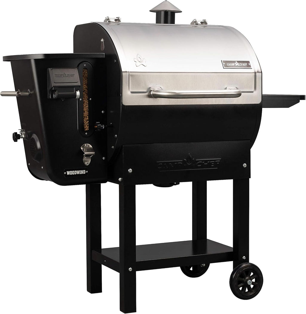 24 in. WIFI Woodwind Pellet Grill & Smoker, Stainless Steel, 811 sq in Cooking Surface P622415