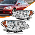 Headlight Assembly for 2008-2012 Chevy Malibu Driver and Passenger Side Front (Chrome) W1825