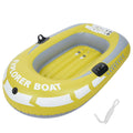 Yellow PVC Inflatable One Person Rowing Air Boat J7008