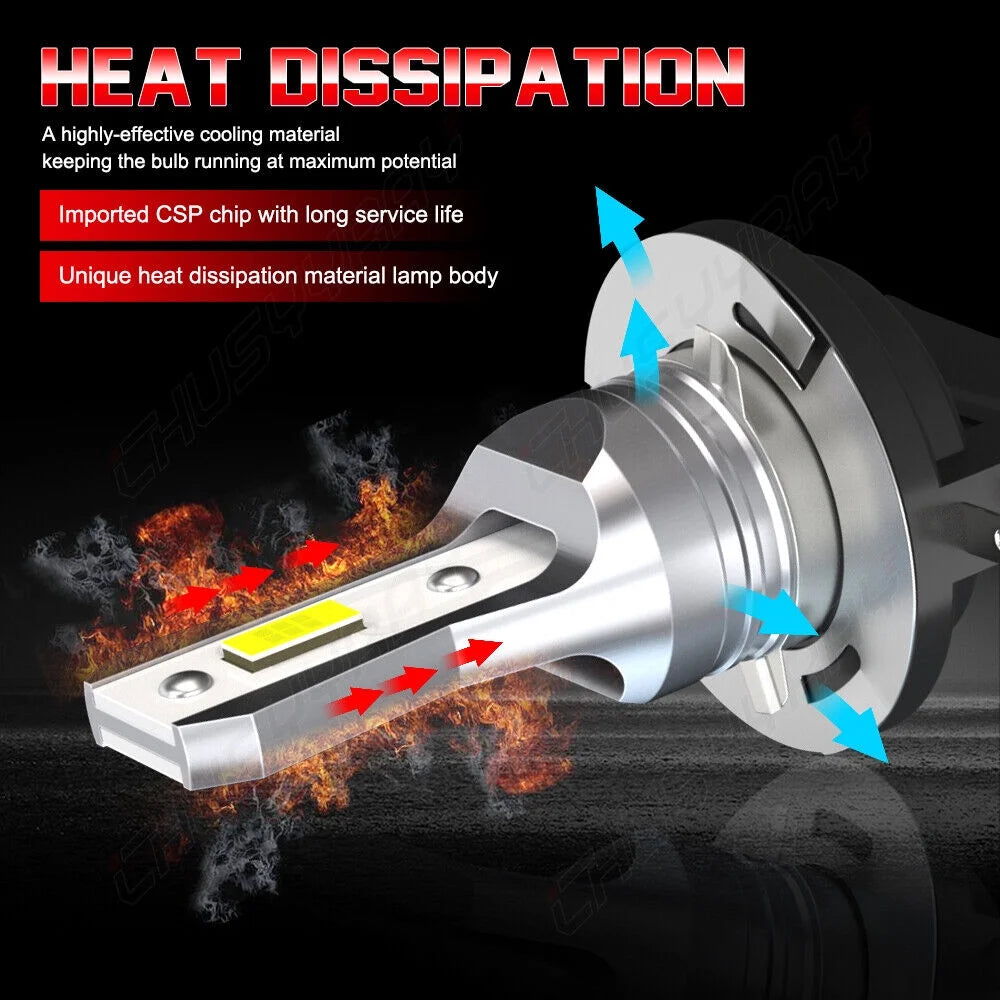2x H11B LED Headlight Bulbs Kit Low Beam 8000K Ice Blue J7071