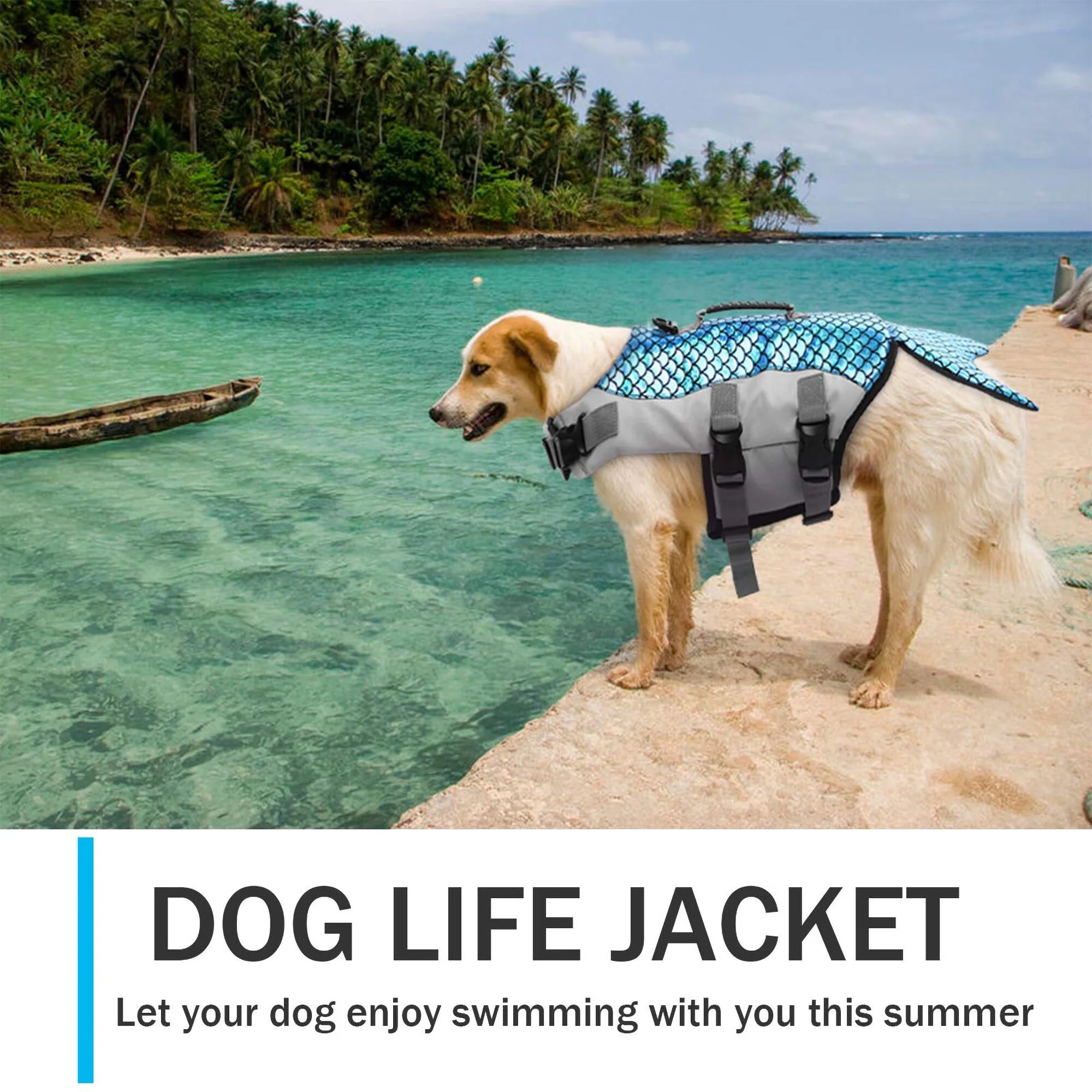 Reflective Dog Life Jacket with Rescue Handle Z4943