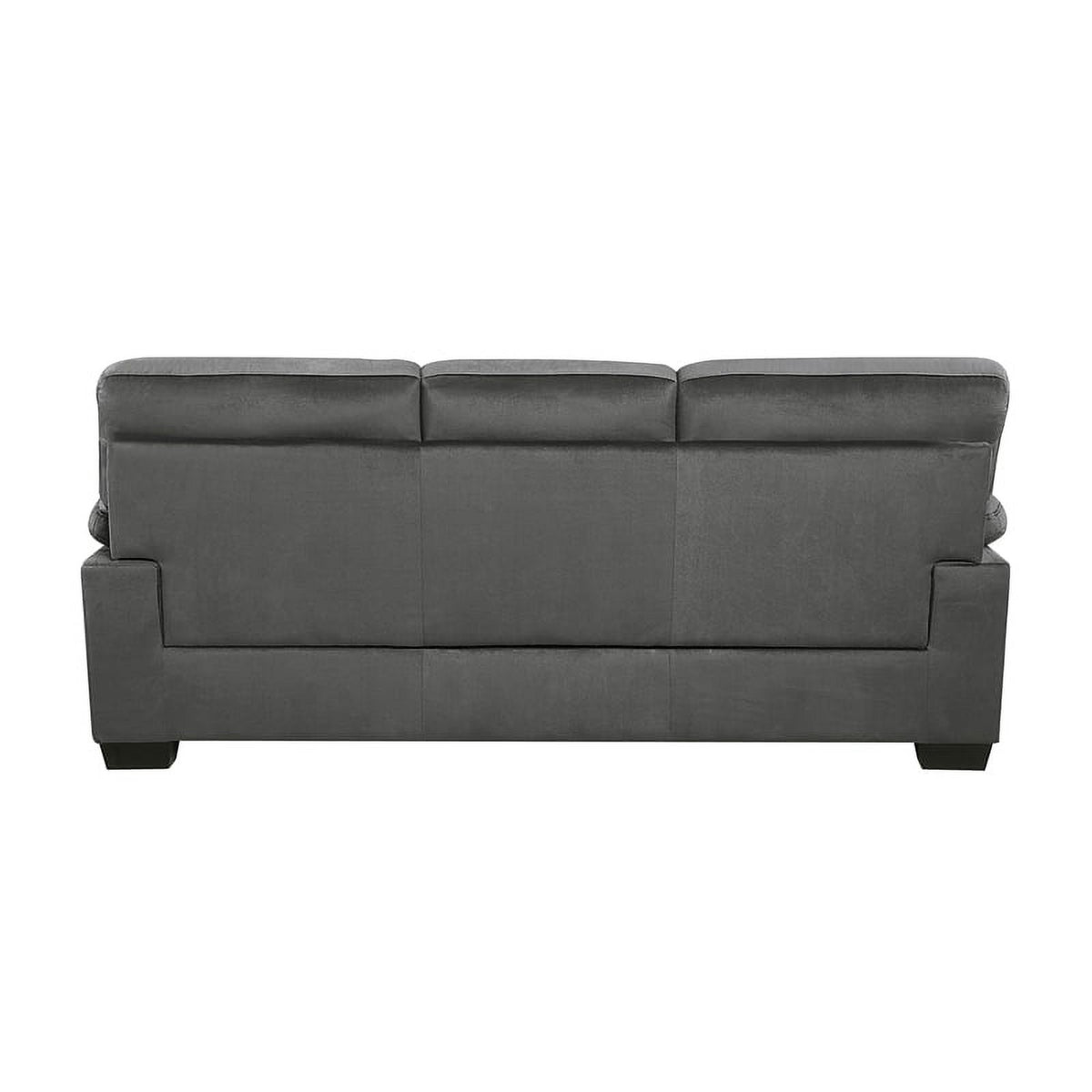 Dark Gray Textured Fabric 2-Piece Upholstered Sofa Set I624083