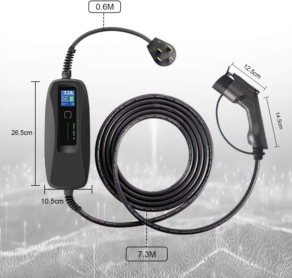 Portable Level 2 Electric Vehicle Charger 26ft W88514