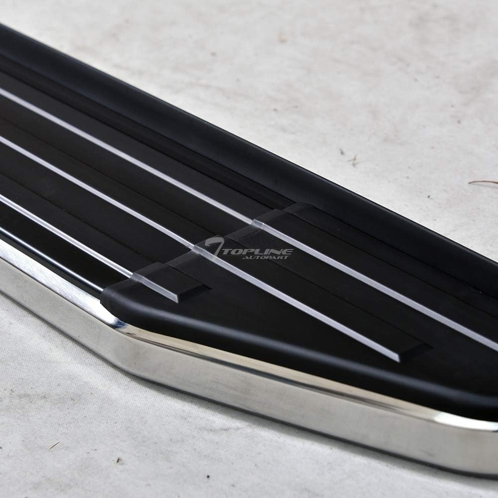 Black With Chrome Trim Aluminum Side Step Rail Running Boards For Nissan Frontier Crew Cab R1712