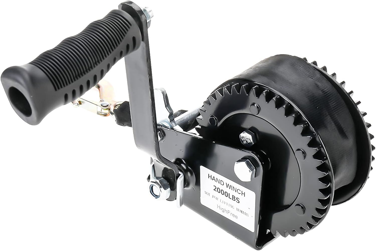 Heavy Duty Hand Winch 2000LBS with 25-Foot Strap, Pack of 2 L244