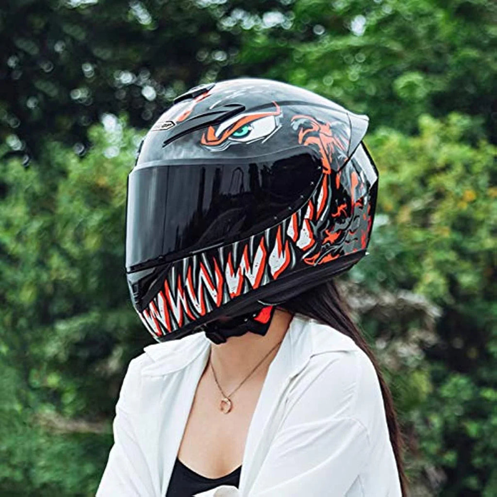 Full Face Motorcycle Helmet with Tinted Visors and Vents X309