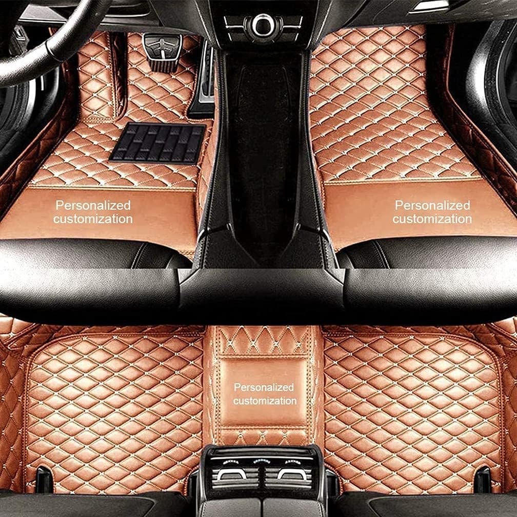 Red Waterproof Non-Slip Full Coverage Car Floor Mats H39384