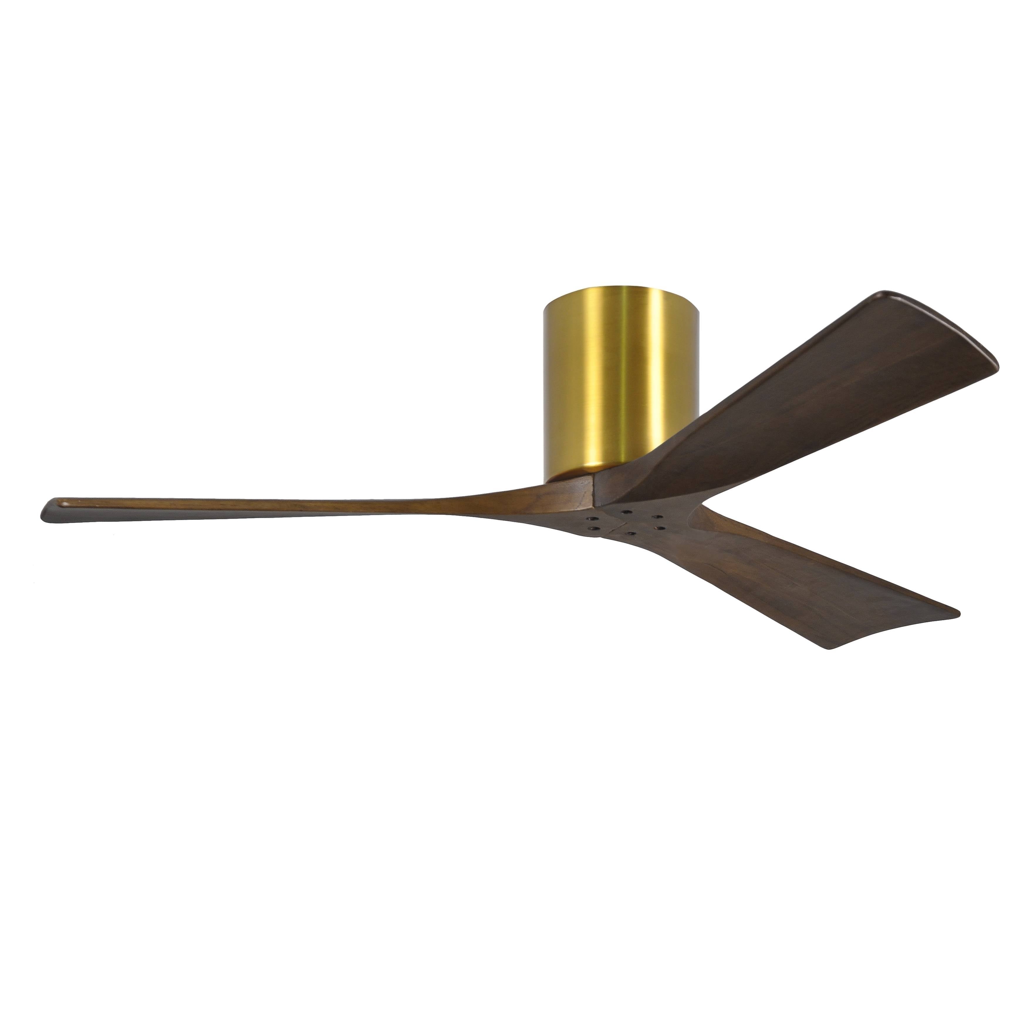 52 inch Paddle Ceiling Fan in Brushed Brass with Walnut Tone Blade E94092