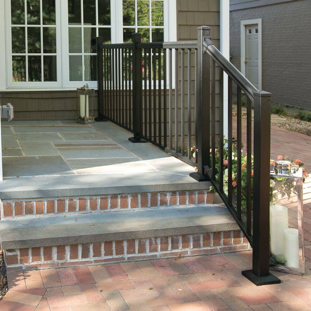 Matte Black Aluminum Decorative Rail Stair Kit F879889
