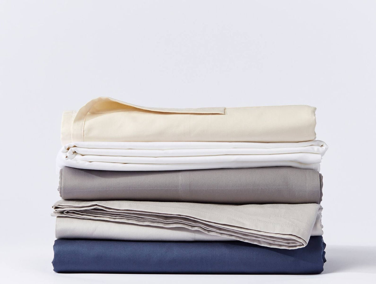 Moonlight Blue Organic Sateen Fitted Sheet Y758
