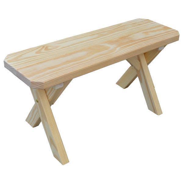 Yellow Pine Picnic Crossleg Bench 6ft Q4627
