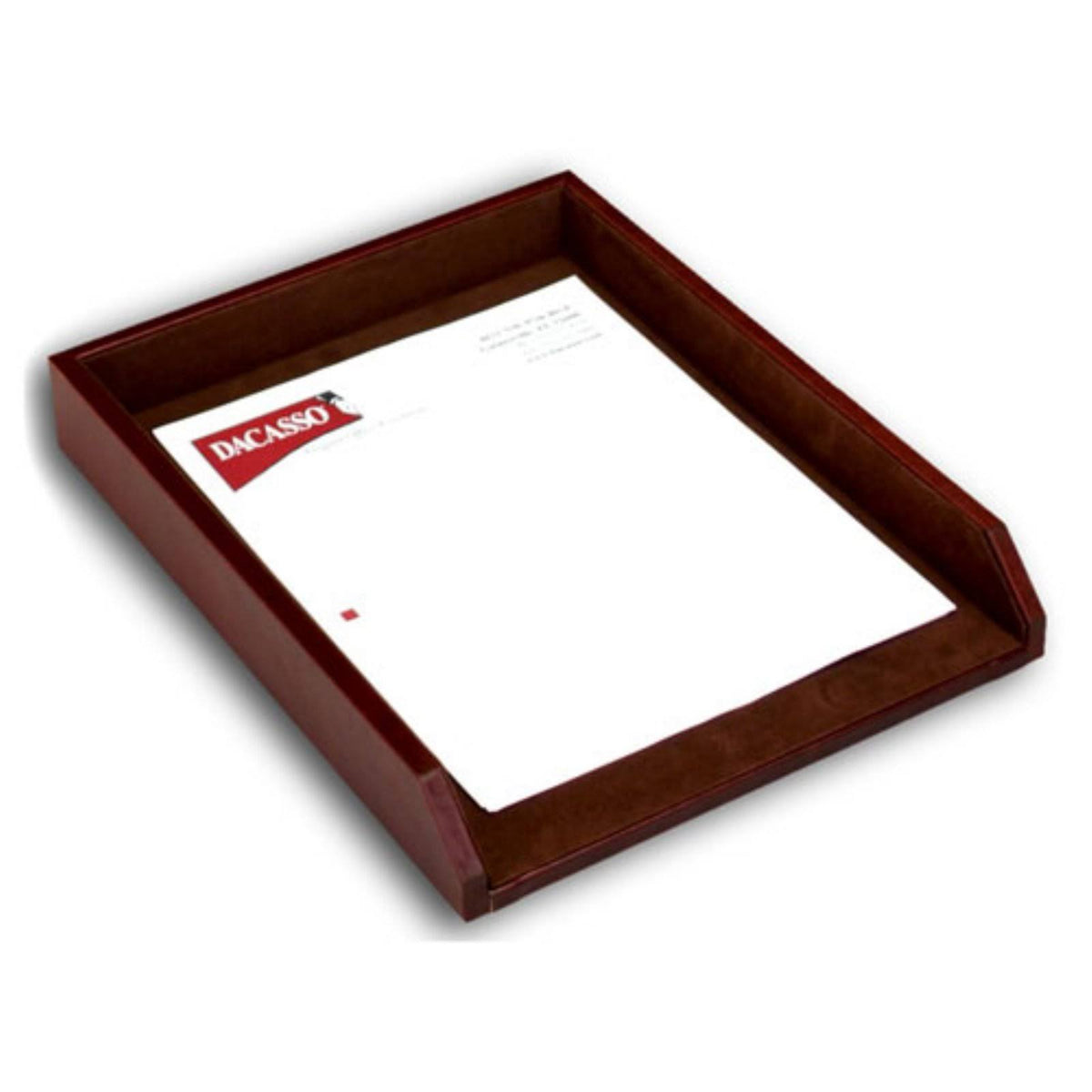Mocha Leather Letter Tray A1943
