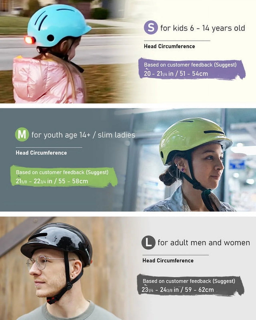 Black Bicycle Helmet with Light L549
