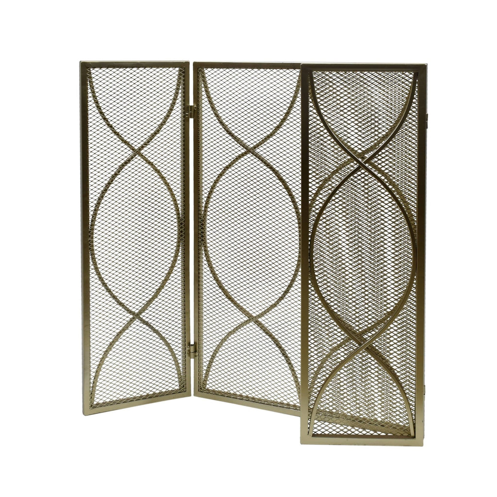 Three Panel Iron Firescreen Y17488
