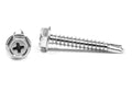 #8-18 x 2 1/2 Self Drilling Screw Phillips Hex Washer Head Low Carbon Steel Zinc Plated O90371
