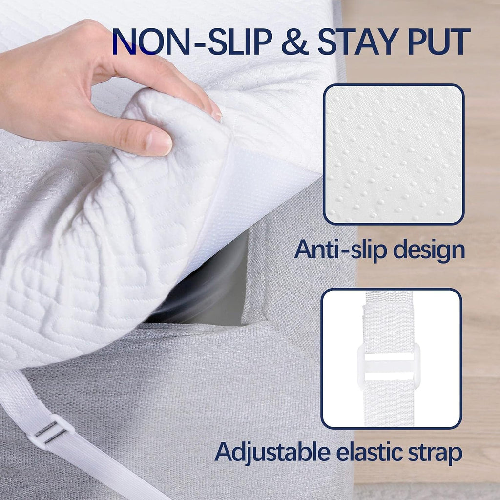 3 Inch Gel Memory Foam Mattress Topper California King Size with Bamboo Cover J984166