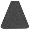 Charcoal Black Skid-Resistant Carpet Runner E88416