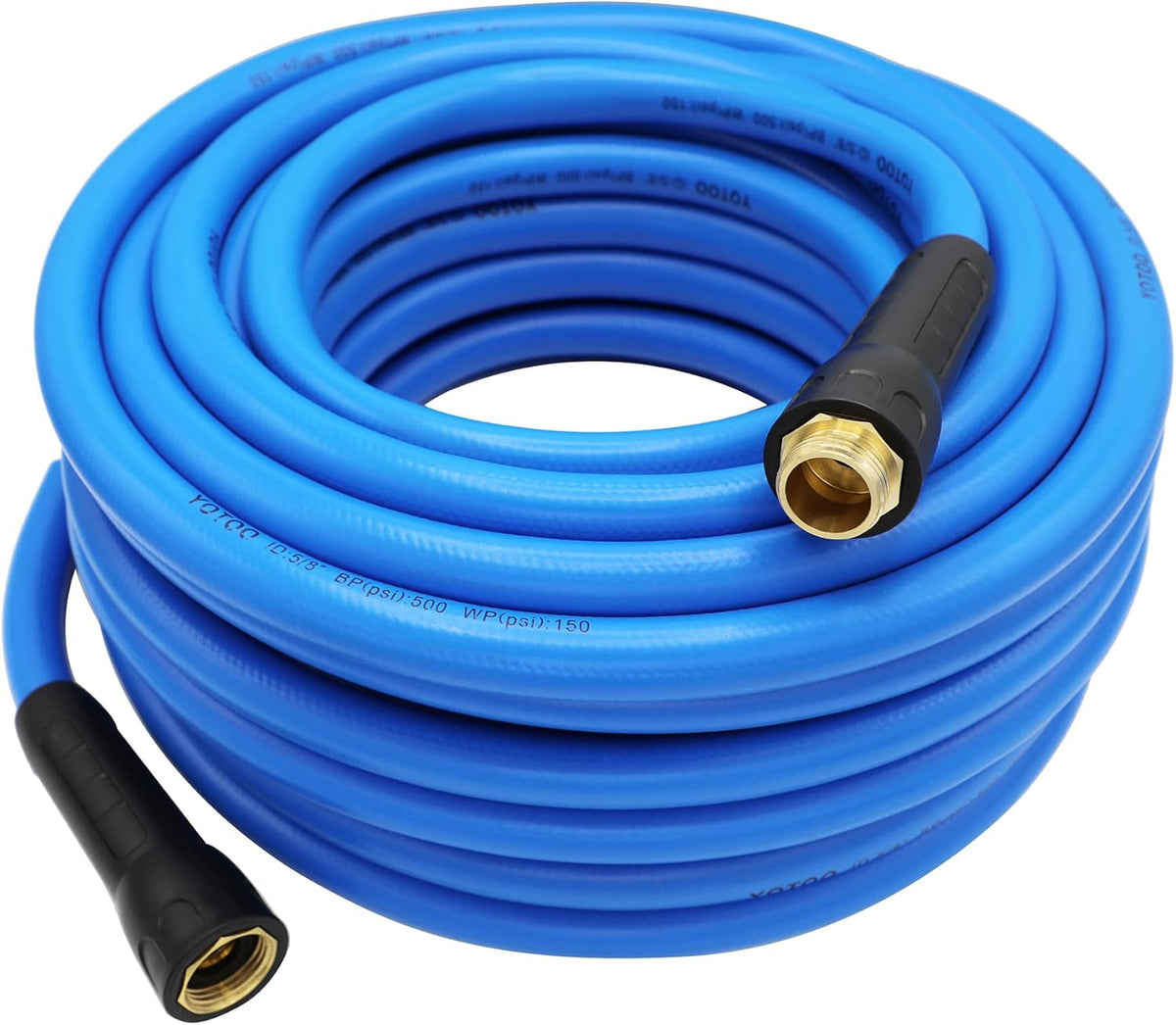 Heavy Duty Hybrid Garden Water Hose 5/8-Inch by 75-Feet, Blue, Pack of 2 E412951