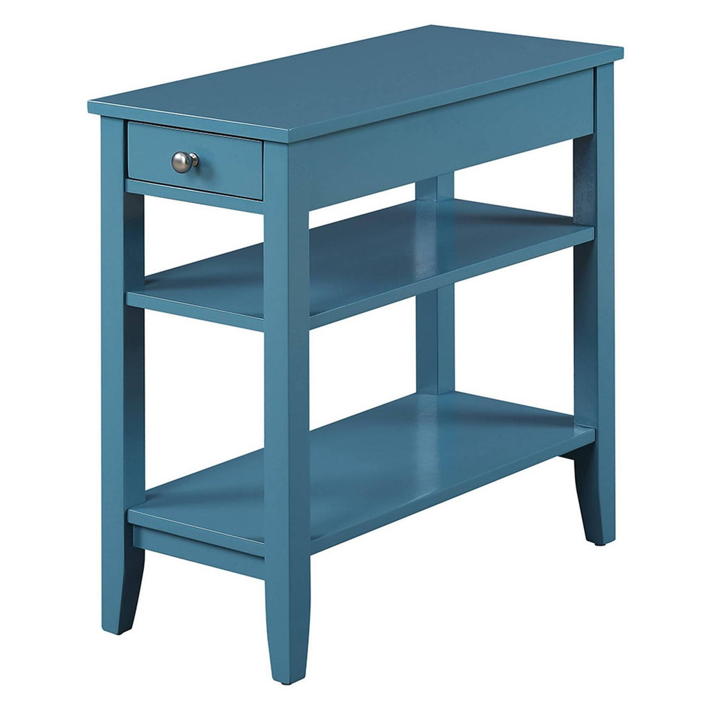 3 Tier End Table with Drawer Blue A610622