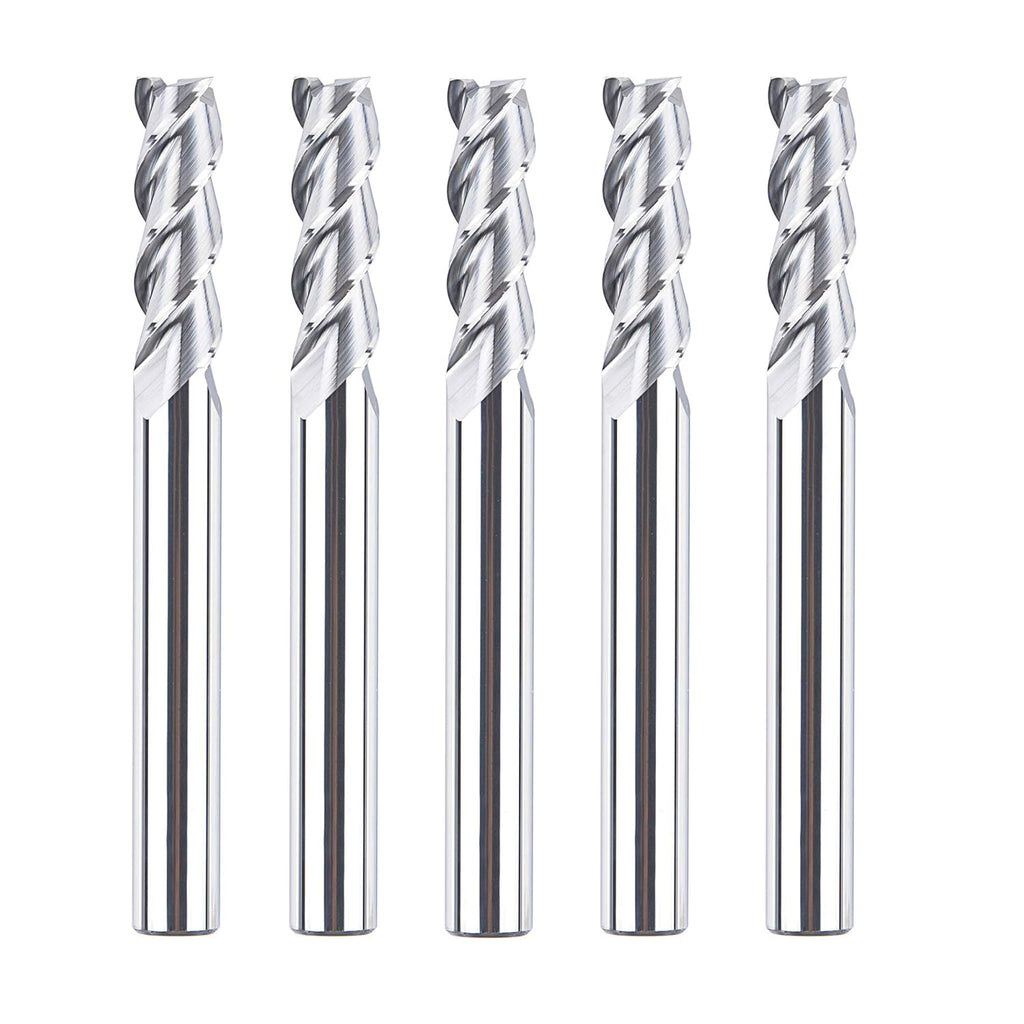 5/16 Diameter 3 Flutes Carbide End Mill CNC Router Bits, 5PCS/Pack Q38879