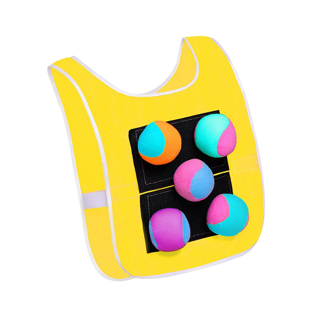 Yellow Sticky Ball Dodgeball Game with Vest D3244