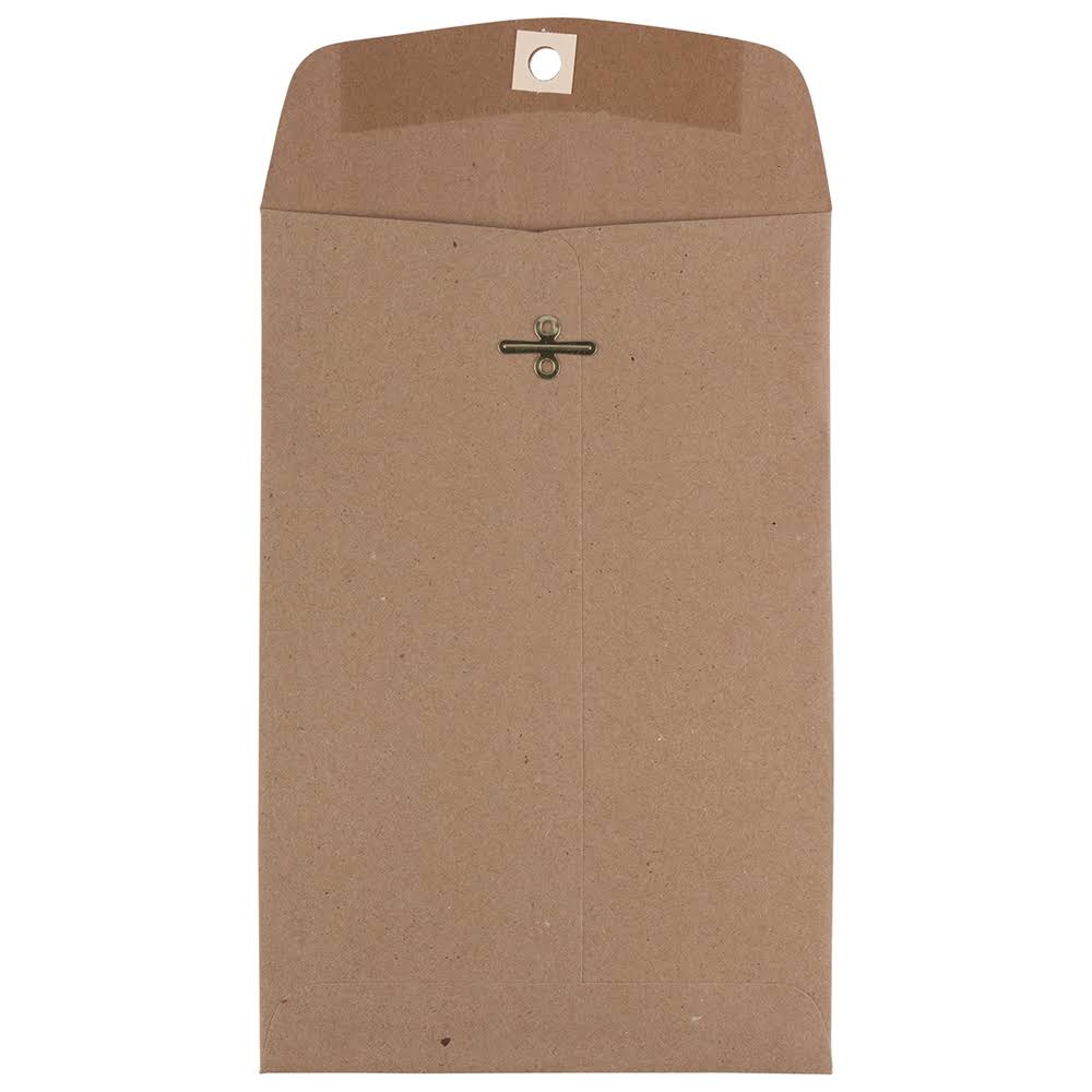 6 x 9 Brown Kraft Paper Catalog Envelopes with Clasp Closure, 100/Pack G84384