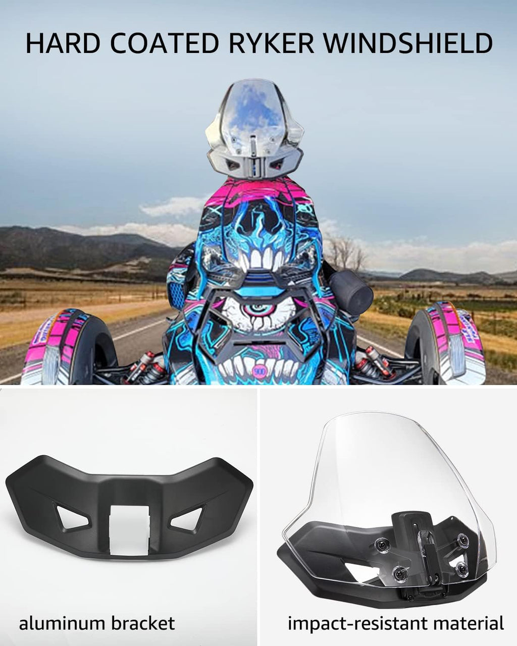 Adjustable Windshield for Can Am Ryker R4381
