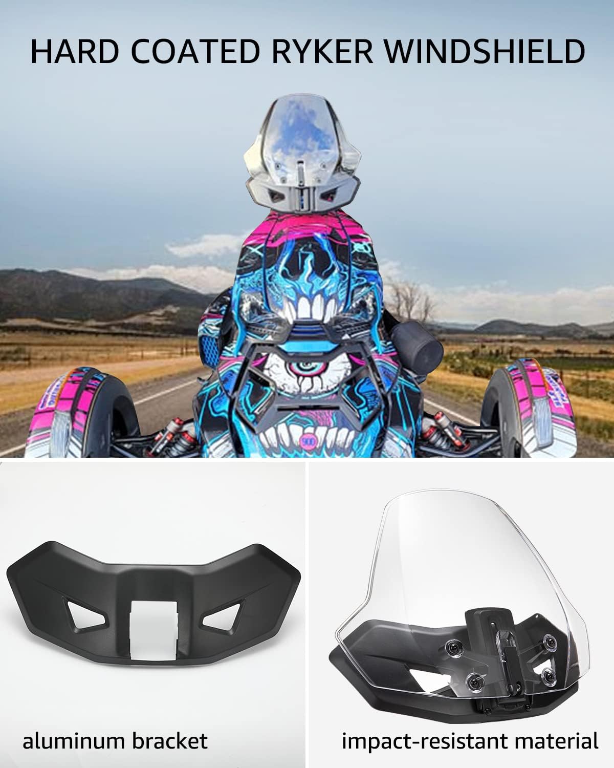 Adjustable Windshield for Can Am Ryker R4381