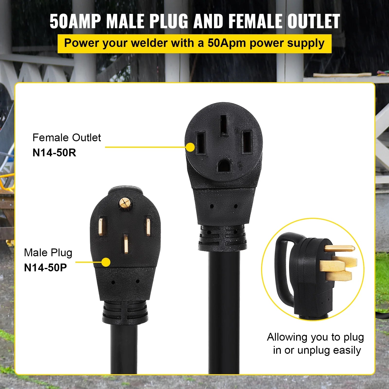 36Ft 50 Amp RV Extension Cord with Handles X2816