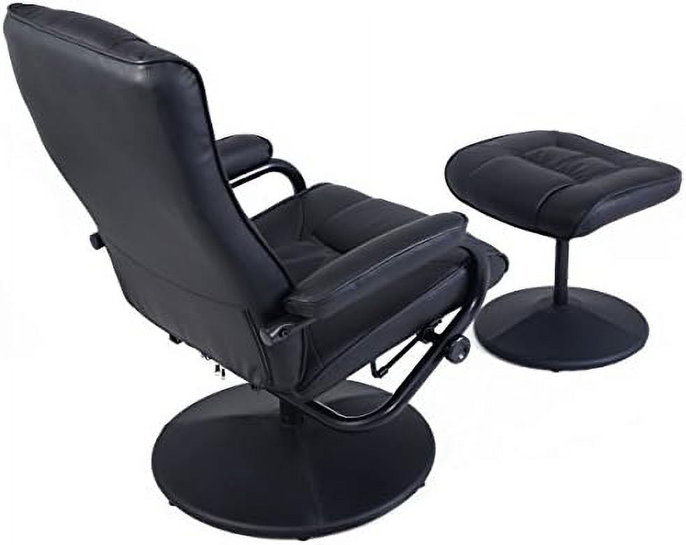 Gray PU Leather Recliner Chair with Ottoman U555