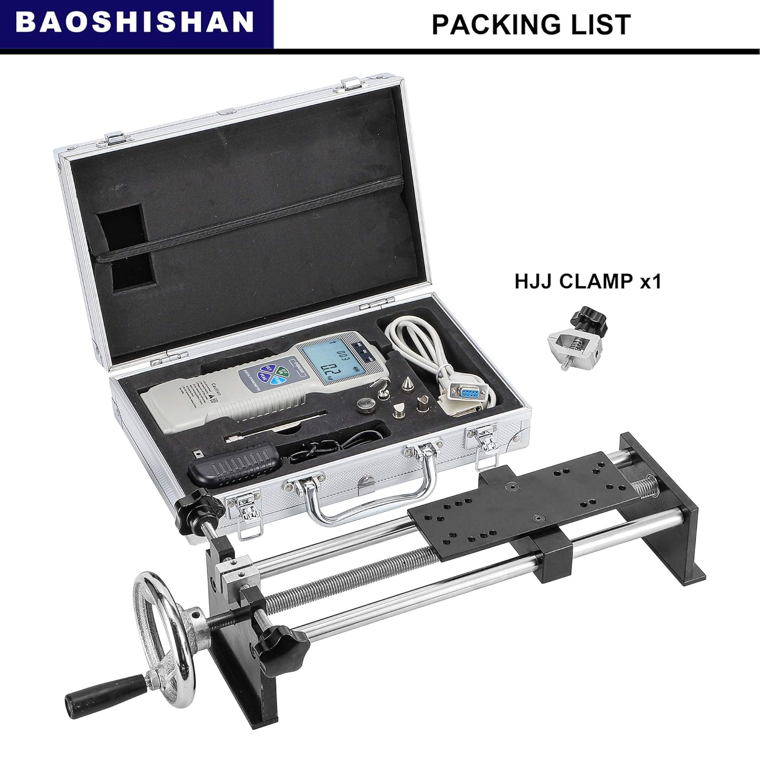 Digital Force Gauge Push Pull Gauge with Carrying Case, LCD Backlit Display, Metal Enclosures A3359