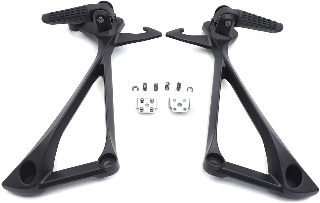 Rear Passenger Foot Pegs Footrest Bracket Black Pack of 2 P71350