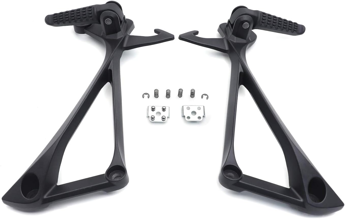Rear Passenger Foot Pegs Footrest Bracket Black Pack of 2 P71350