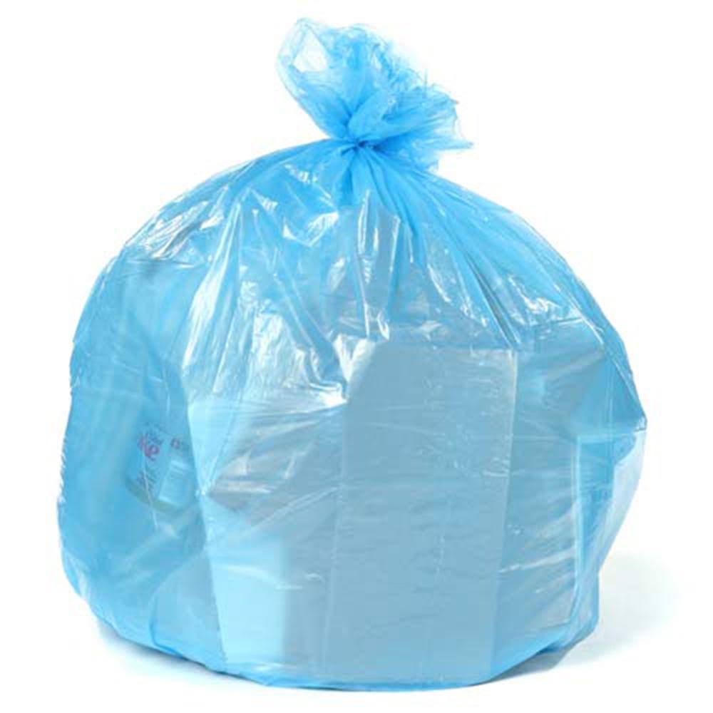 64-65 Gallon Blue Heavy Duty Recycling Trash Bags F94285