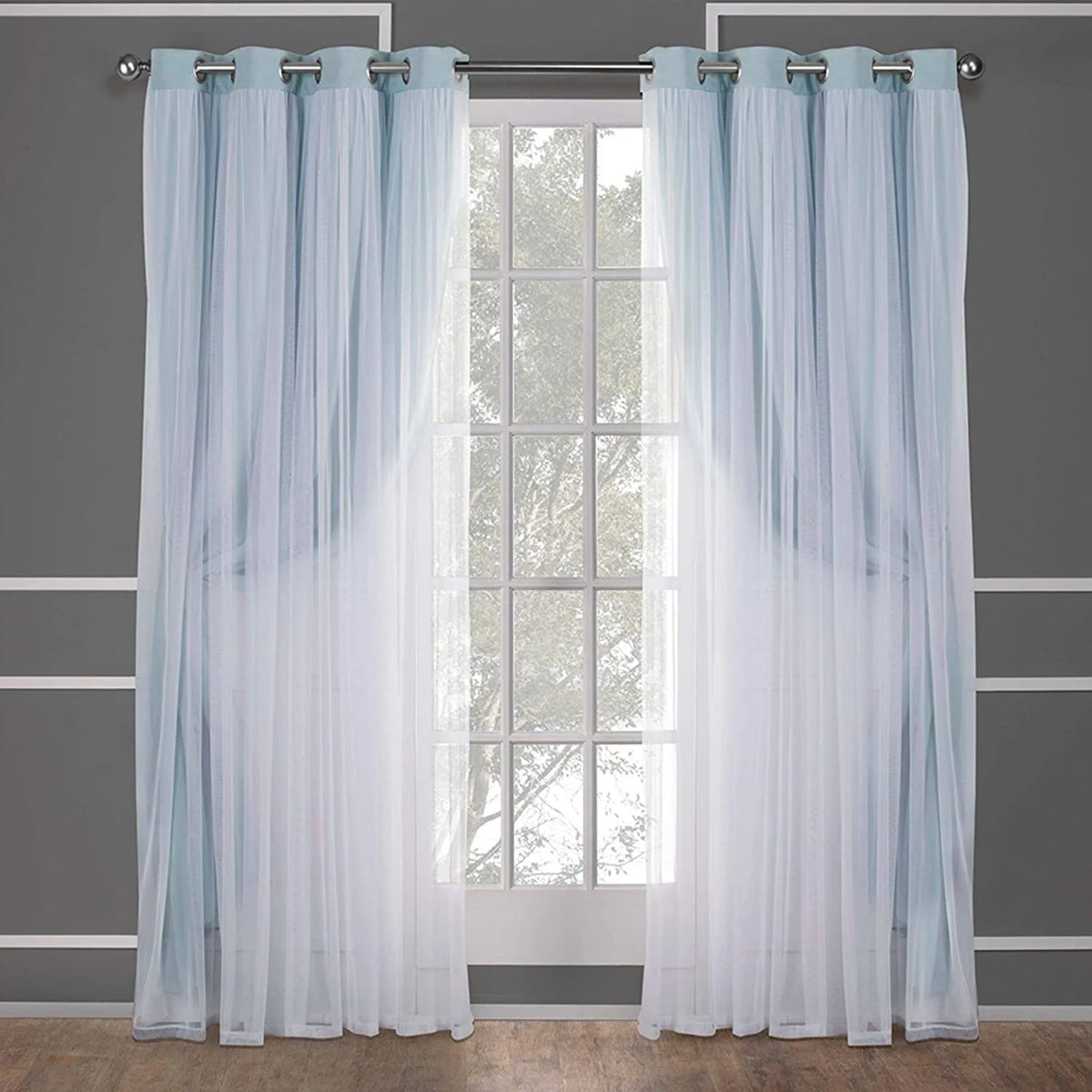 Blue Grommet Curtains 52"x84" L55760