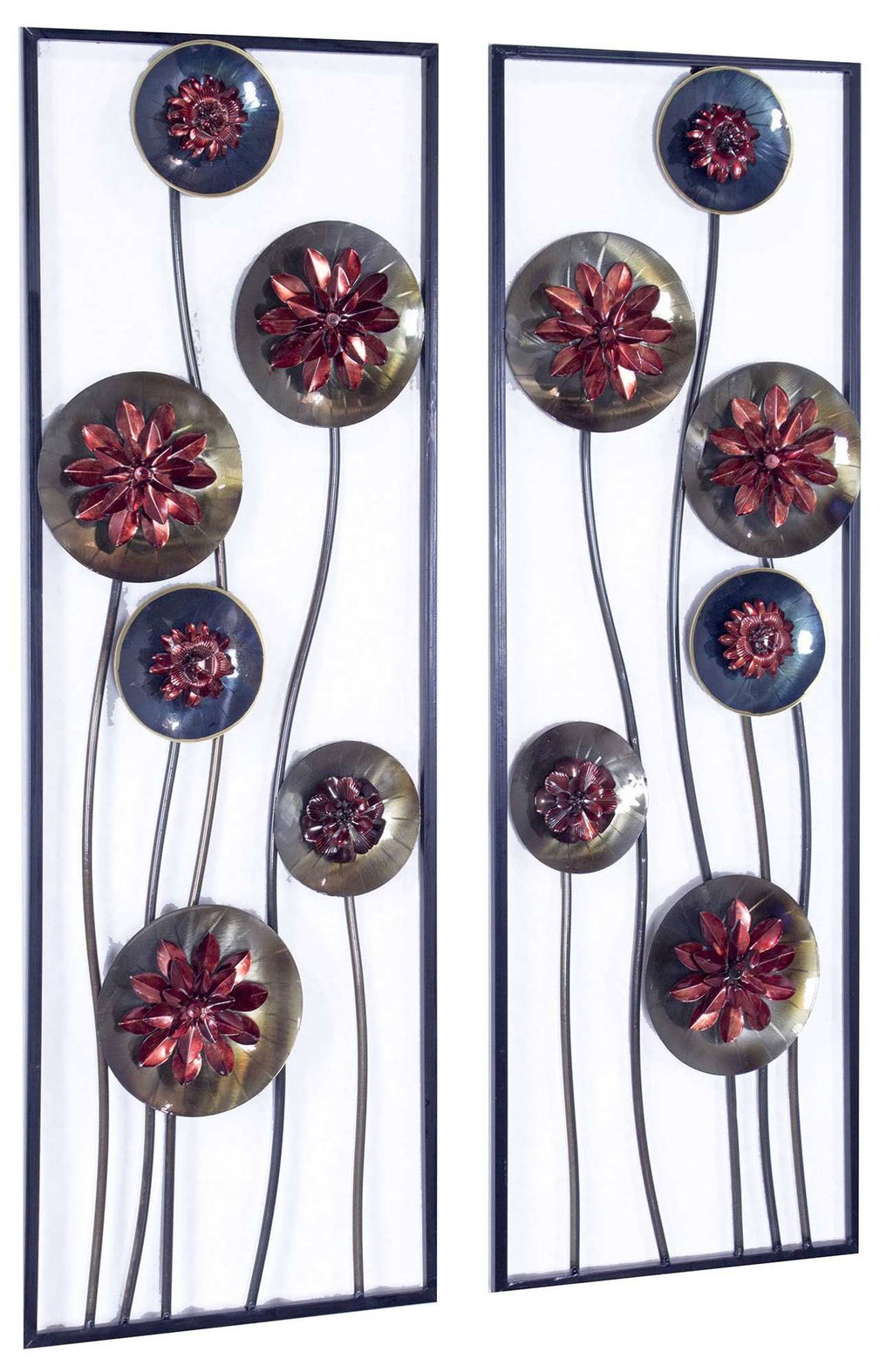 Metallic Multi-Color Vertical Wall Panel Set of 2 L534