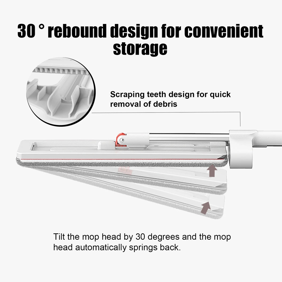 Spin Mop Hands-Free Microfiber Flat Mop Z528168