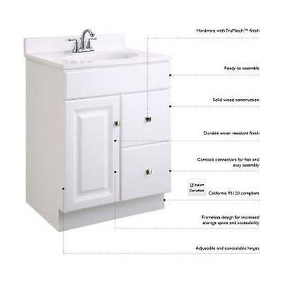 White 2-Door 2-Drawer Vanity Cabinet K612743