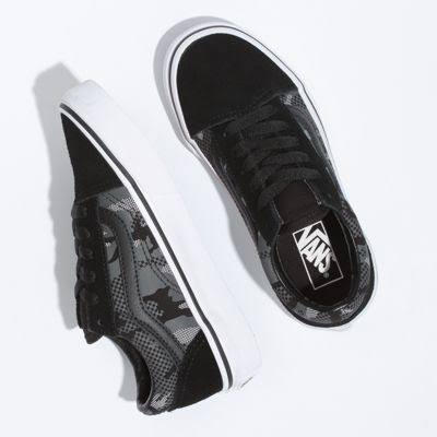 Black/True White Pattern Camo Old Skool Shoes Z487058