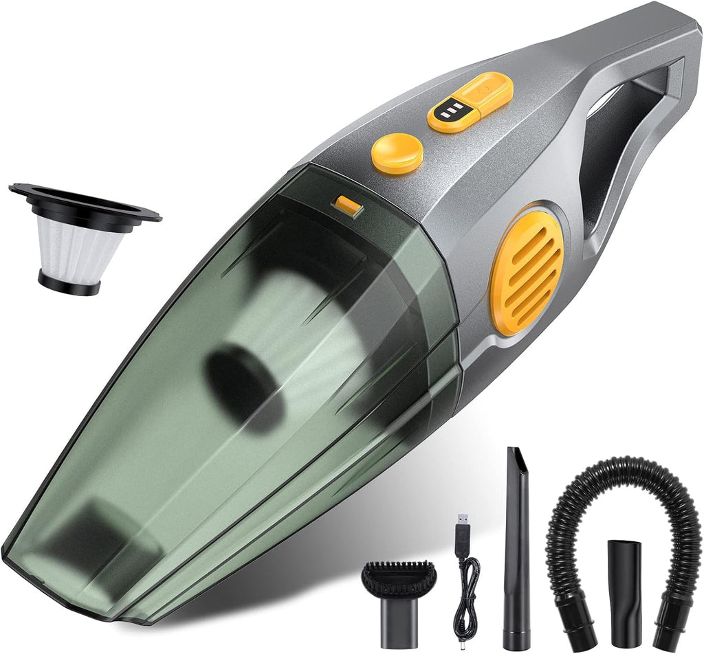 Cordless Rechargeable Mini Handheld Car Vacuum Cleaner Wet Dry 120W 8000Pa Adjustable Speed U936353