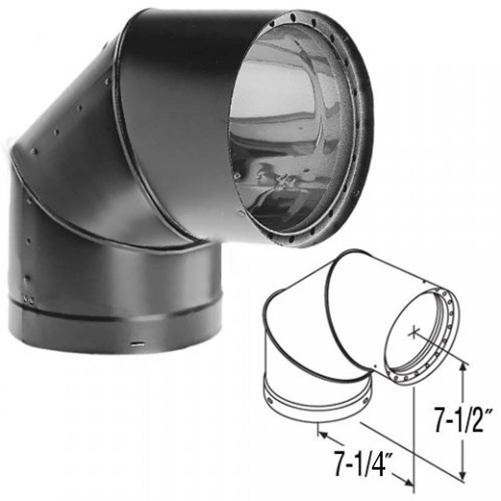 Black Double-Wall Elbow Q182