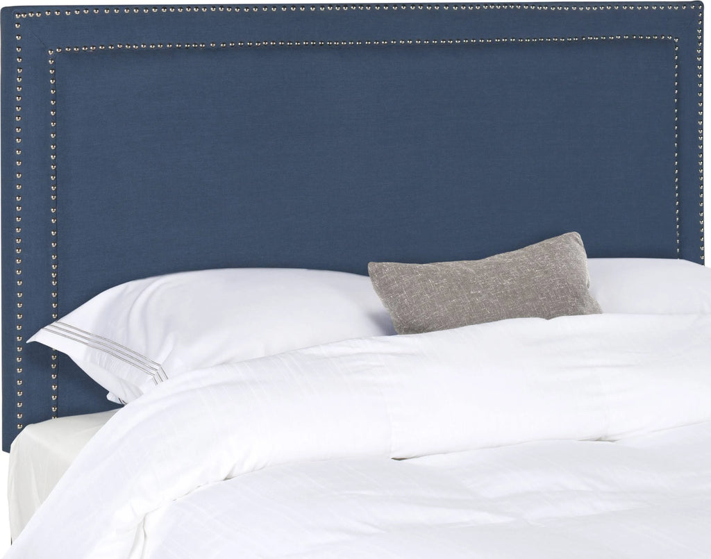 Navy Full Headboard with Silver Nail Head X646542