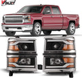 Black LED DRL Bar Projector Headlights S353