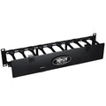 Steel Horizontal Cable Manager with Finger Duct 2URM S697243