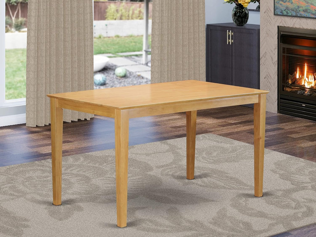 Rectangular Dining Table with Solid Wood Top B5364