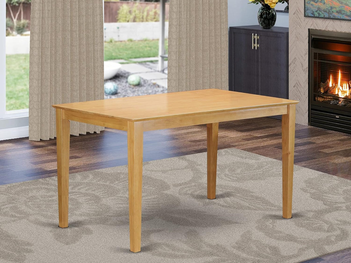 Rectangular Dining Table with Solid Wood Top B5364