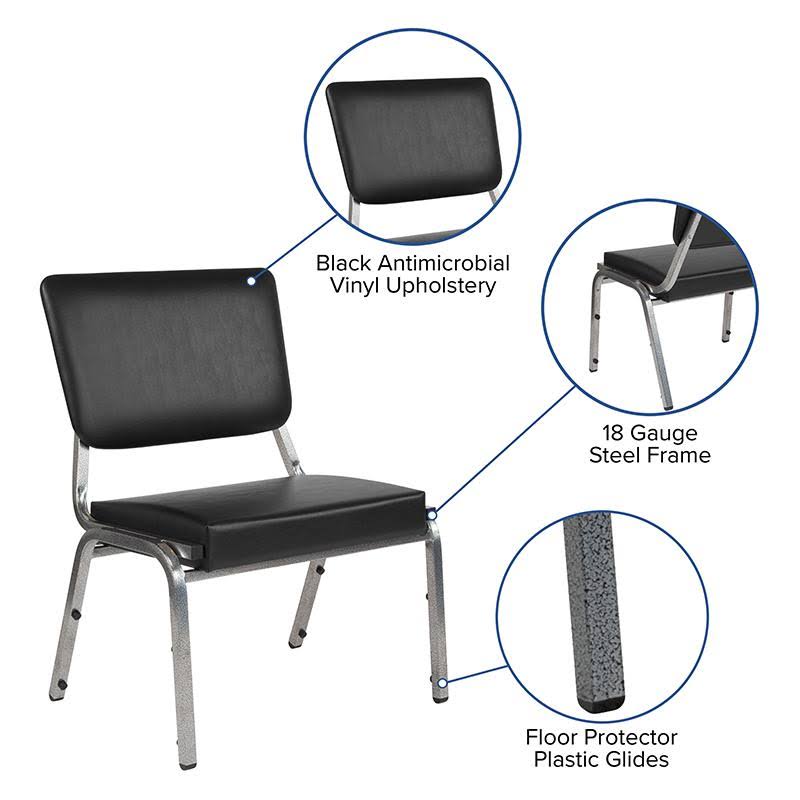 Black Fabric Bariatric Chair V37003