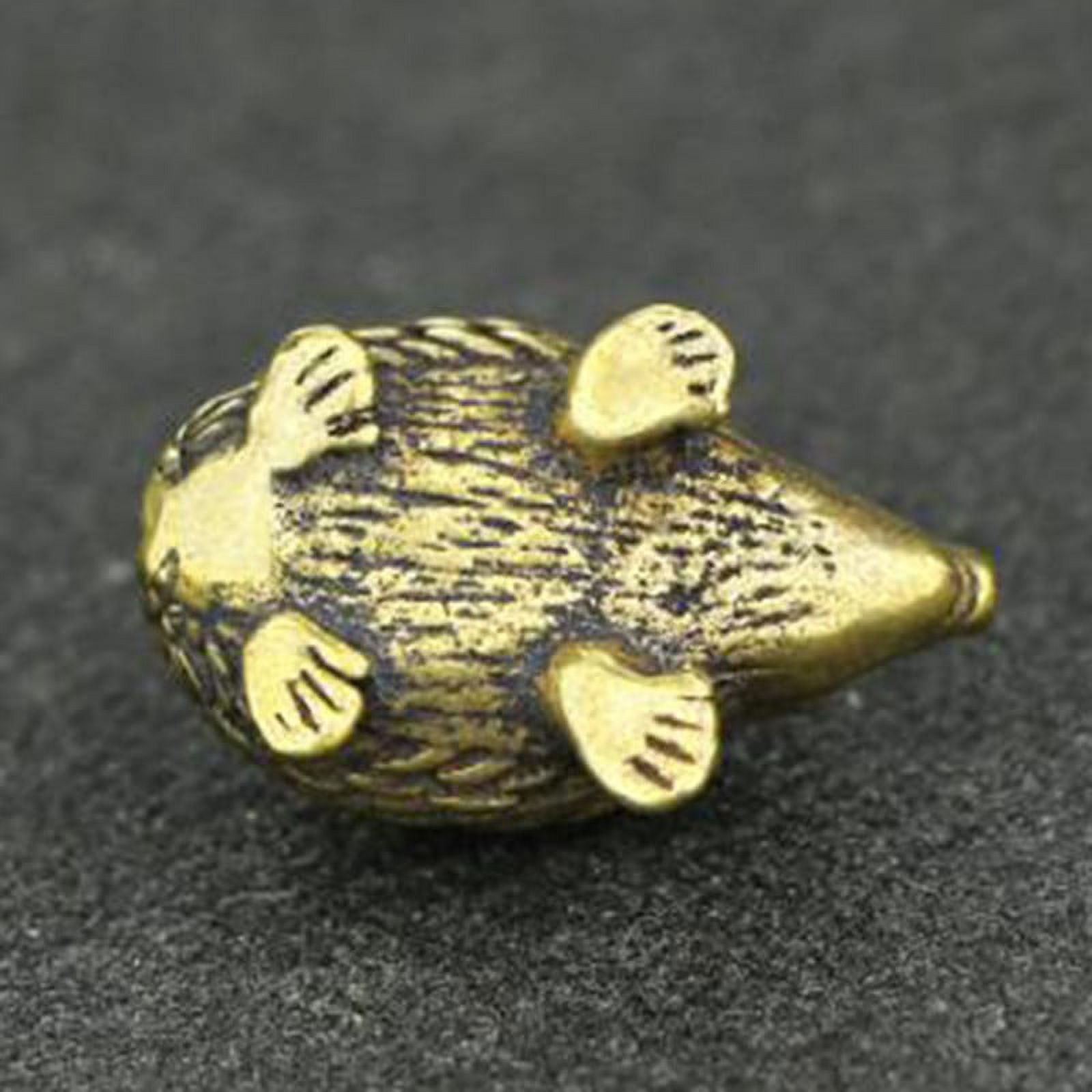 Brass Hedgehog Statue Home Decor Ornaments O2674